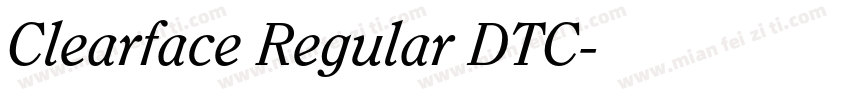 Clearface Regular DTC字体转换